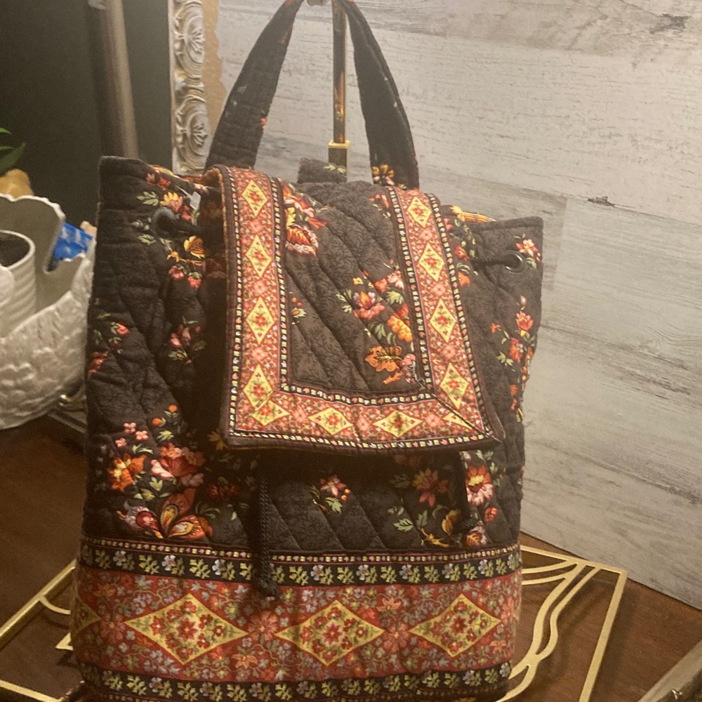 Vintage Floral Patterned Backpack - image 8
